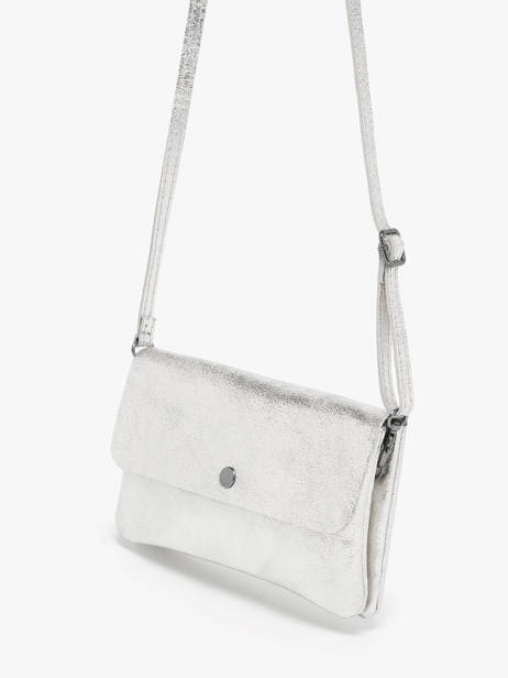Sac Bandoulière Nine Cuir Milano Argent nine NI23067 vue secondaire 4