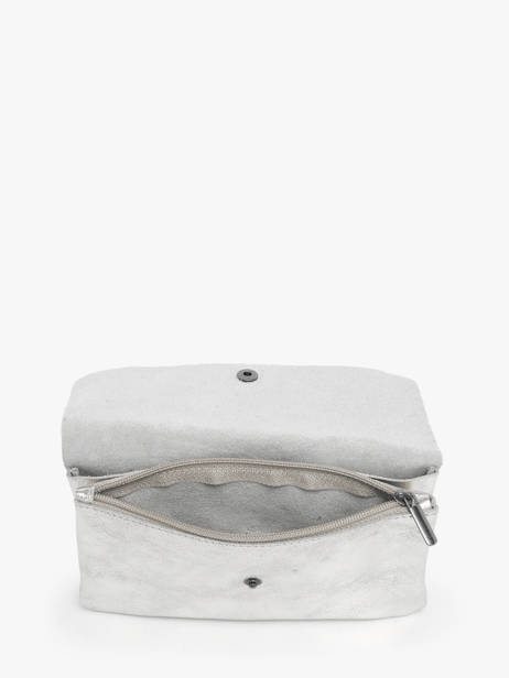 Sac Bandoulière Nine Cuir Milano Argent nine NI23067 vue secondaire 5