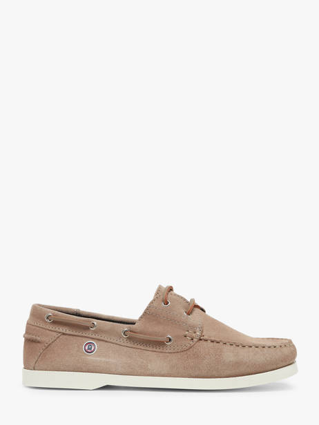 Chaussures Bateau En Cuir Serge blanco Beige men CHA2108A