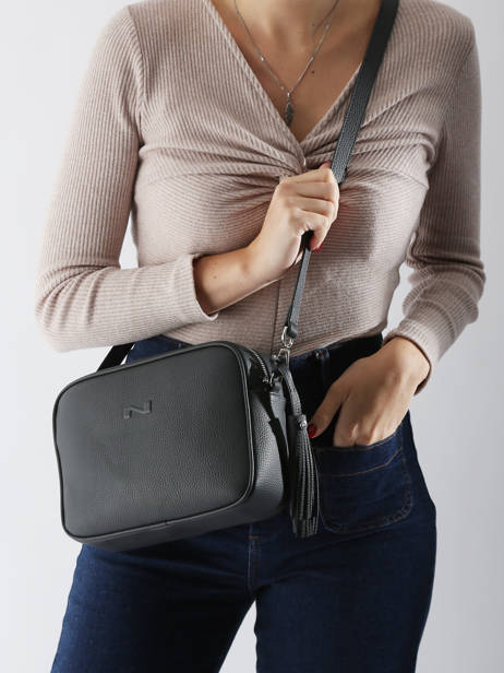 Sac Bandoulière Camera Bag Cuir Nathan baume Noir nathan 2 vue secondaire 1