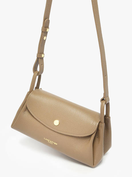 Sac Bandoulière Accordeon Double Cuir Lancaster Beige accordeon double 88 vue secondaire 2