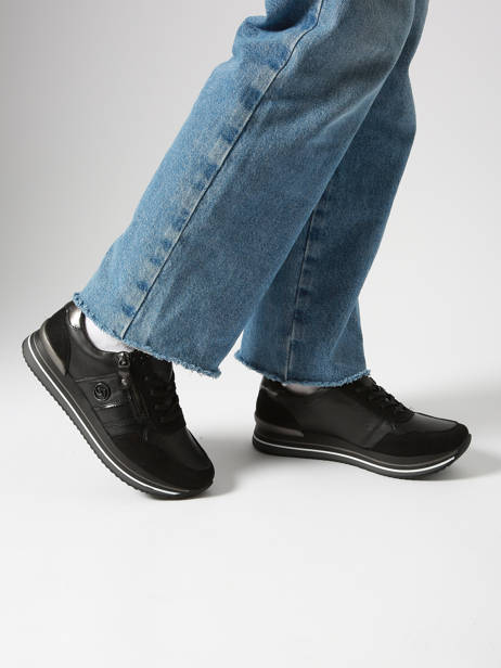 Sneakers En Cuir Remonte Noir women 4 vue secondaire 1