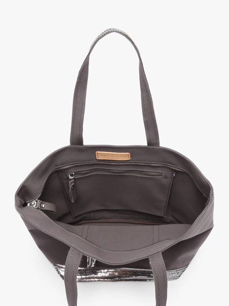 Sac Porté Main Cabas Coton Vanessa bruno Gris cabas 1V40378 vue secondaire 3