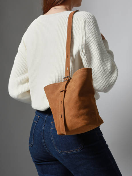 Sac Bandoulière Sac à Dos S Cavalier Nubuck Cuir Etrier Marron cavalier nubuck ECAN126S vue secondaire 2