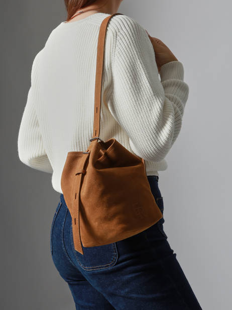 Sac Bandoulière Sac à Dos S Cavalier Nubuck Cuir Etrier Marron cavalier nubuck ECAN126S vue secondaire 3