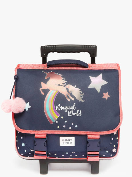 Cartable à Roulettes 1 Compartiment Milky kiss Bleu fantasy fables 3700524