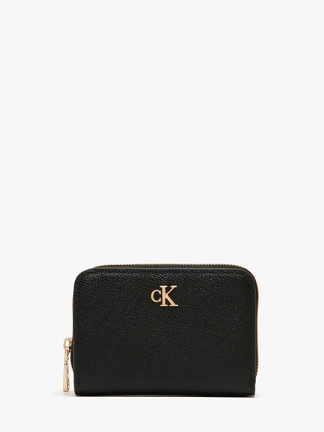 Portefeuille Calvin klein jeans Noir minimal mono 4F1064G