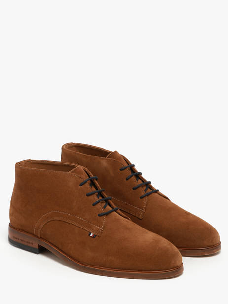 Chaussures De Ville Montante En Cuir Tommy hilfiger Marron men 5726GVQ vue secondaire 2