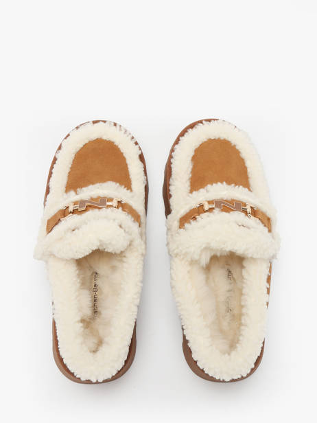 Mocassins En Cuir Nathan baume Marron women 252N8503 vue secondaire 3