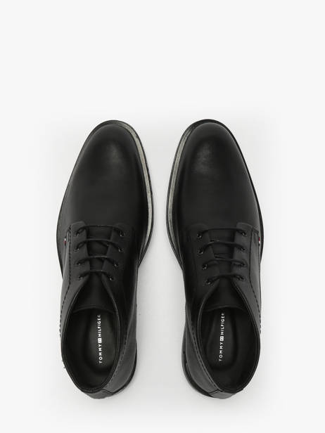 Chaussures De Ville Montante En Cuir Tommy hilfiger Noir men 5697BDS vue secondaire 3