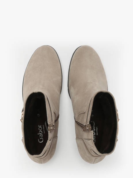 Bottines à Talon En Cuir Gabor Gris women 39 vue secondaire 3