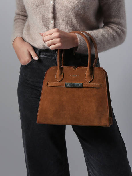 Sac Porté Main Velvet Miniprix Marron velvet F7510 vue secondaire 1