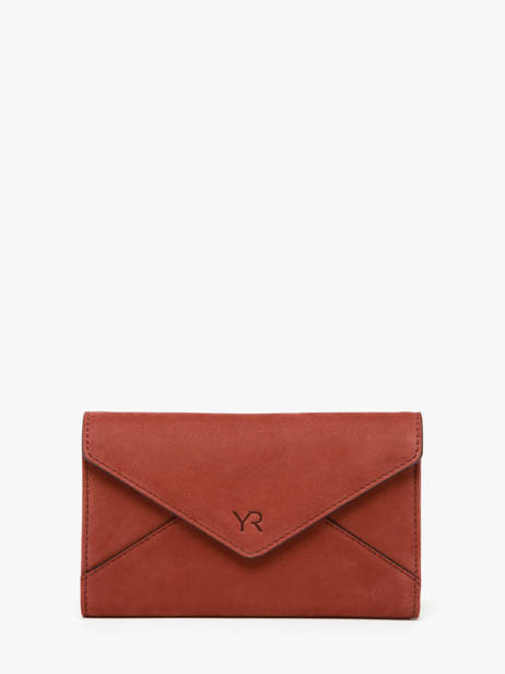 Portefeuille Nubuck Cuir Yves renard Orange nubuck 26683