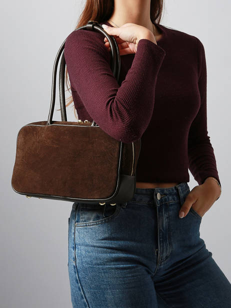 Sac Porté épaule Velvet Caviar Milano Marron velvet caviar VC25093 vue secondaire 1