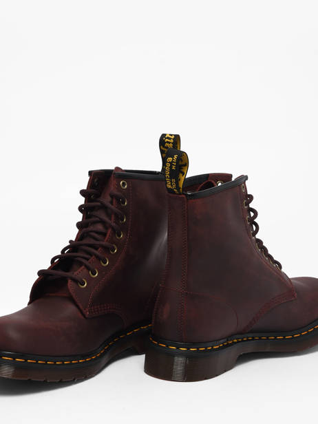 Boots 1460 En Cuir Dr martens Marron men 11822609 vue secondaire 3