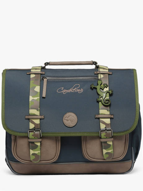 Cartable 3 Compartiments Cameleon Bleu vintage urban PBVBCA41
