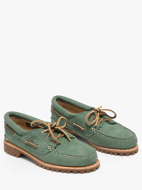 Chaussures Bateau En Cuir Timberland Vert women 2GNVES71 vue secondaire 1