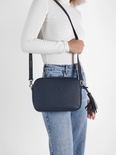 Sac Bandoulière Camera Bag Cuir Nathan baume Bleu nathan 2 vue secondaire 1
